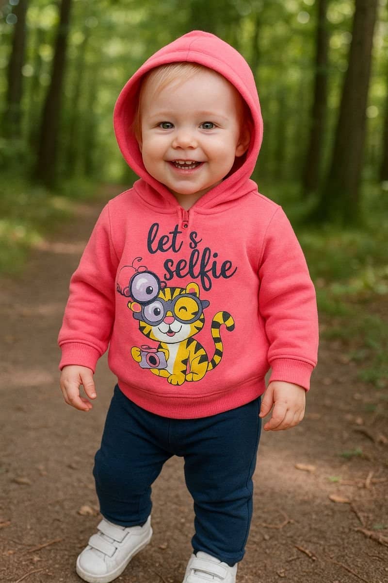 Conjunto de Moletom Flanelado com capuz