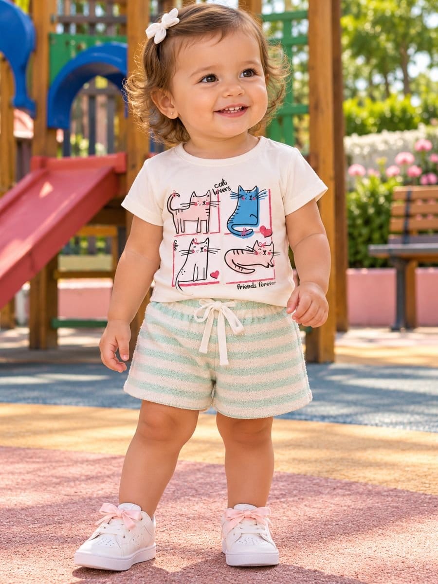 Conjunto short de algodão - Foto 1