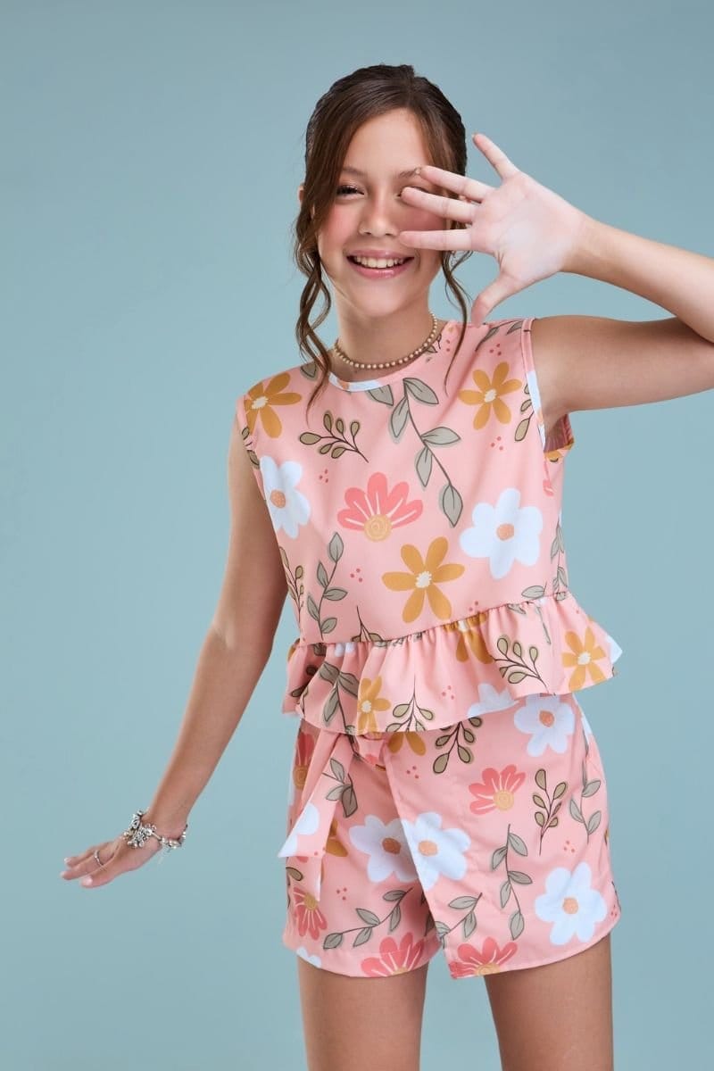 Conjunto Elen Flores - tamanho 14 anos - Foto 4