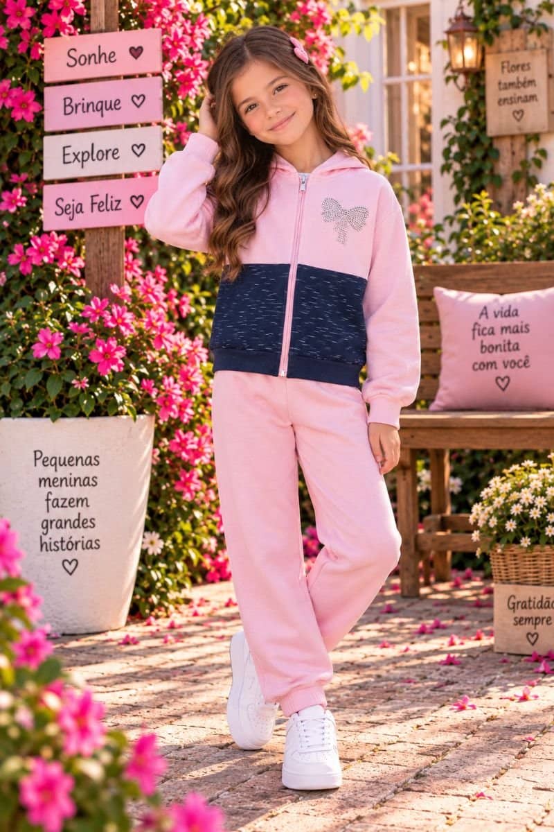 Conjunto de moletom Flanelado