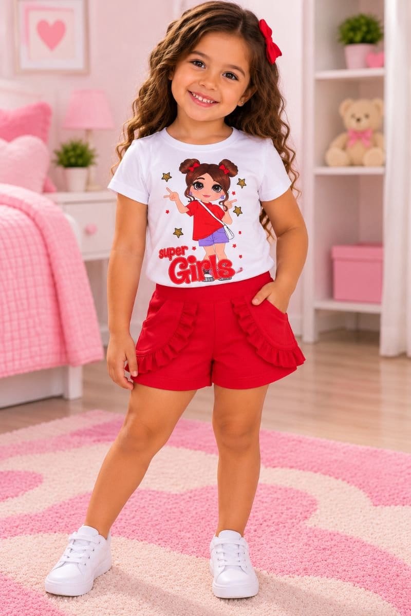 Conjunto short Girls - Foto 1